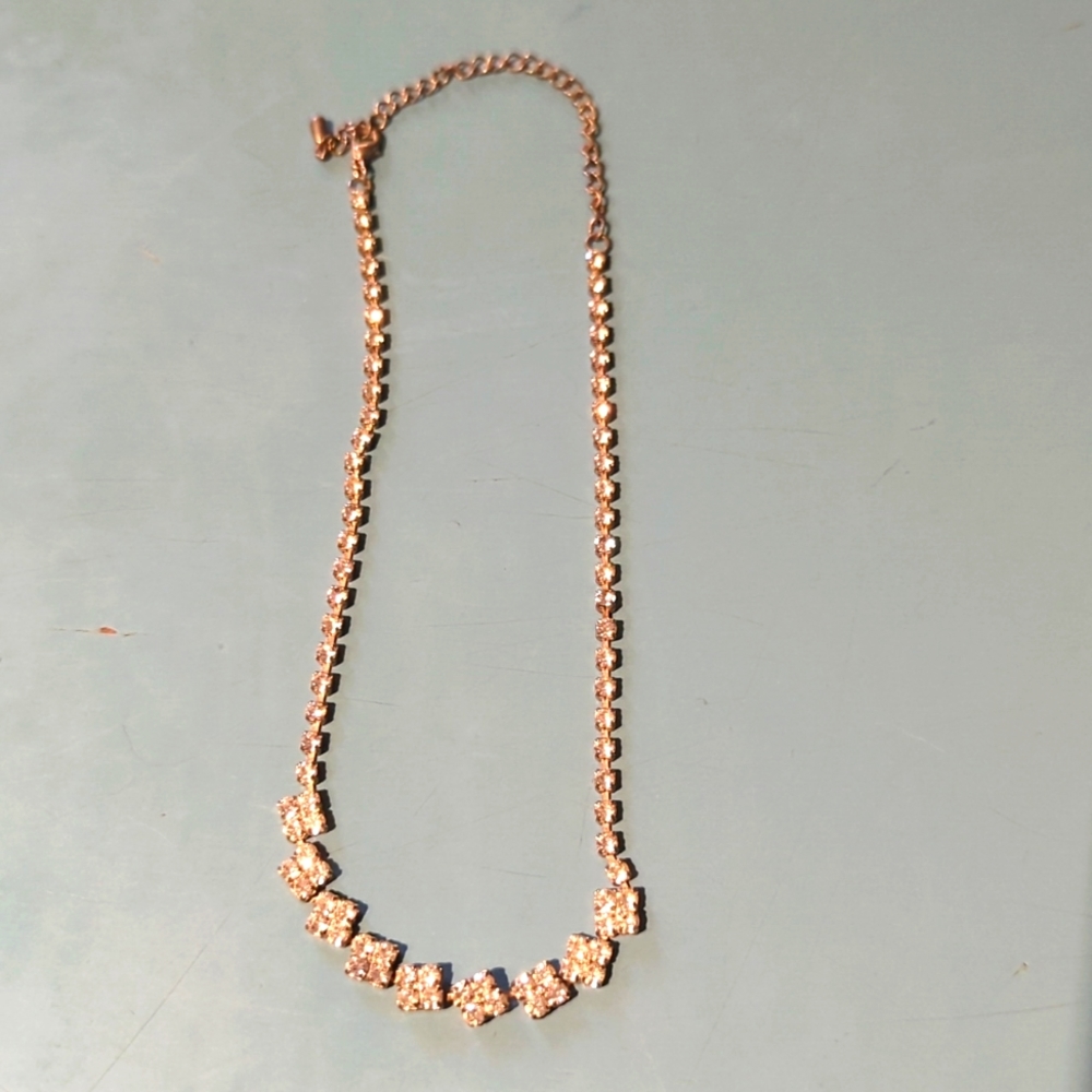 Silver costume necklace